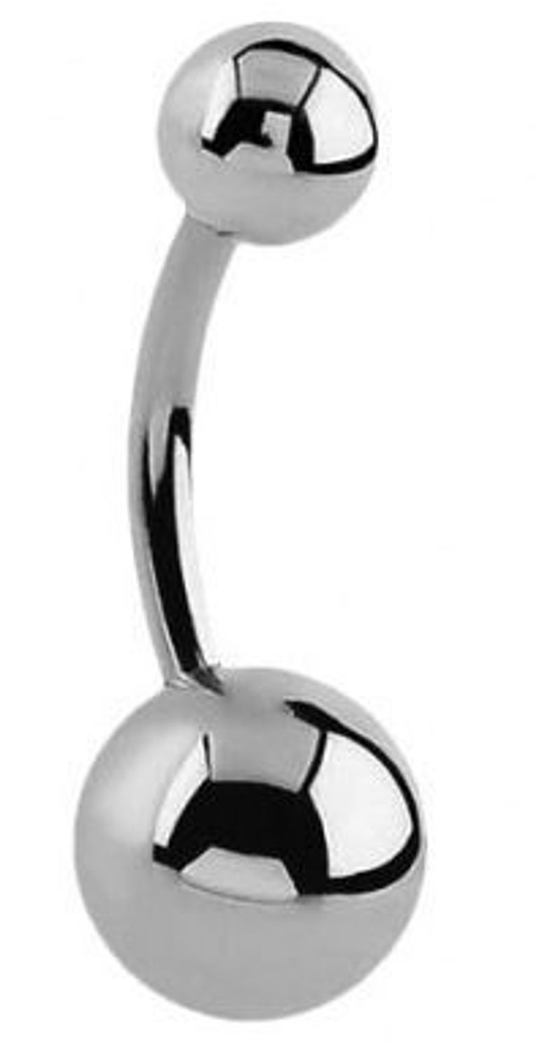 Tytanowy kolczyk do pępka  DIA-PB401 AS  Klasyczny, srebrny, G23.jpg